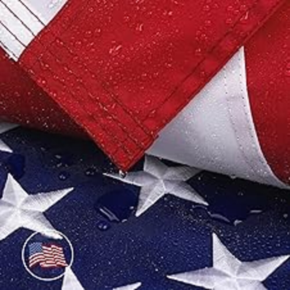 American Flag 3x5 Ft for Outside, Heavy Duty Nylon US Flags for High Wind Outdoor, Fade Resistant and Waterproof USA Flag with Embroidered Stars, Sewn Stripes, Brass Grommets