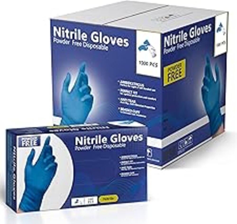 AroCare Nitrile Gloves, Disposable Gloves, Comfortable, Powder Free, Latex Free | 100-1000 Gloves