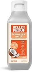 Bulletproof Brain Octane C8 MCT Oil, 16 oz – 100% Pure Coconut Oil, Triple-Distilled Keto Energy Supplement for Coffee & Smoothies, Unflavored, No Additives or Fillers, Non-GMO