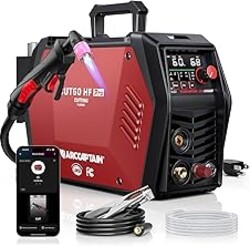 ARCCAPTAIN iControl CUT60 Pro Plasma Cutter, [APP Control] 60Amp Pilot Arc 120/240V Plasma Cutter Machine, Cuts 15/16" Max, Supports Rust Removal & Expanded Metal, LED Display, 2T/4T, PA/PT, MCU 3.0