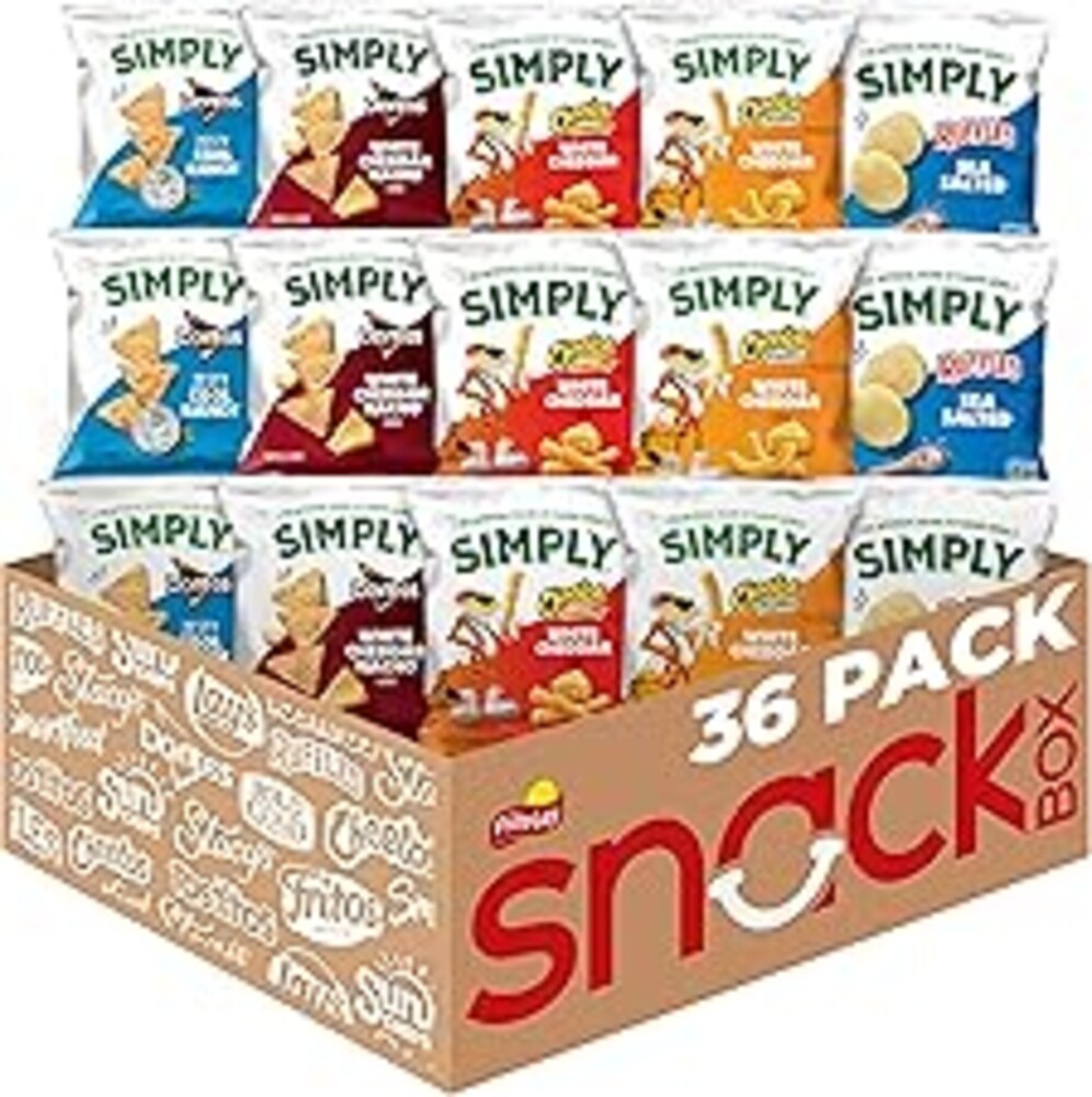 Simply Snacks Variety Pack, 0.875 Oz Bag, 36 Count, Organic, Packaging May Vary