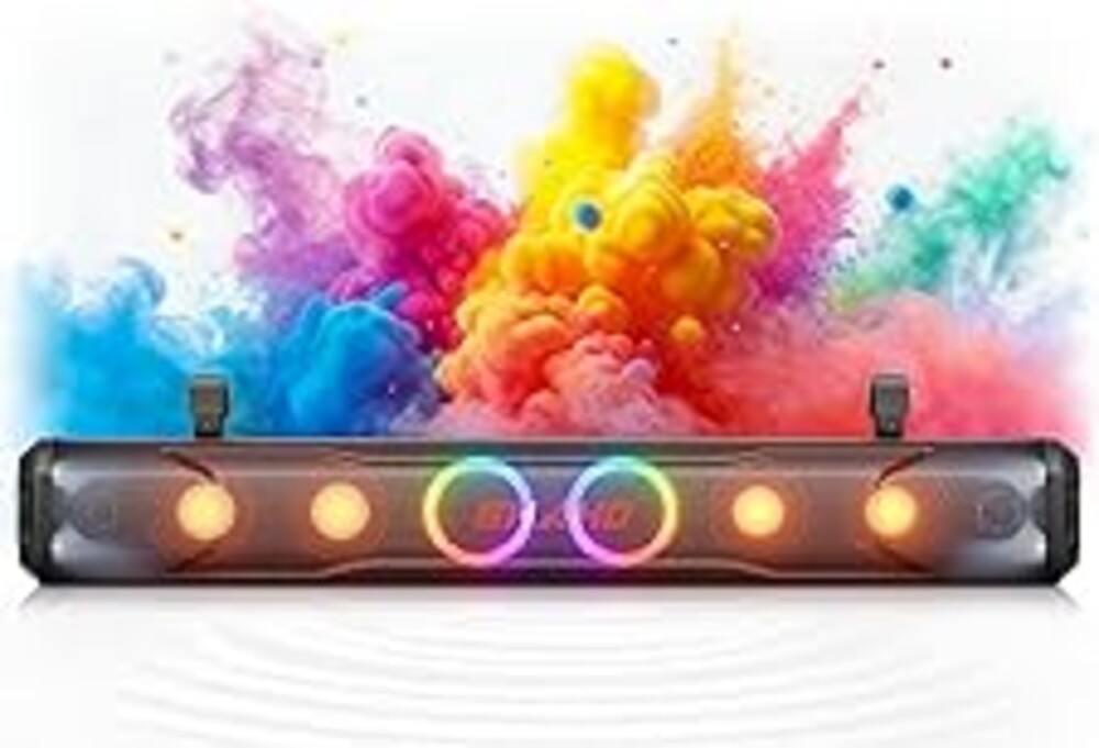 Ehaho 35 Inch 8 Speaker UTV Sound Bar, Bluetooth Golf Cart Speakers [Color Changing RGB & Strobe Light] IP66 Waterproof ATV Speaker System, SXS SoundBar Compatible with Polaris RZR CFmoto Can-Am