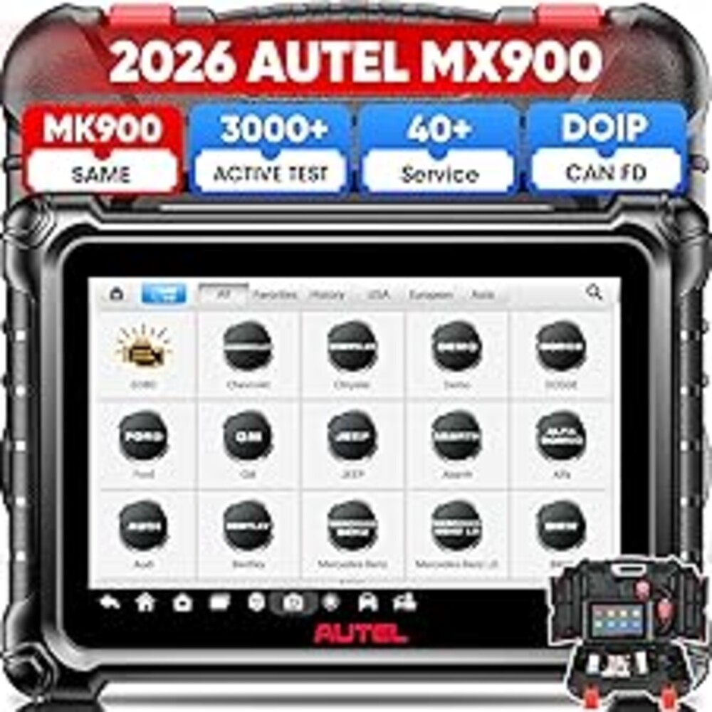 Autel MaxiCheck MX900 Scanner, 2026 Bidirectional Scan Tool with 3000+ Active Test, DoIP&CAN FD, 40+ Service, US Ver. of MaxiCOM MK900 MK900BT, Up of MK808BT MK808S MX808S, All-Sys Diagnose, FCA 11OS