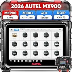 Autel MaxiCheck MX900 Scanner, 2026 Bidirectional Scan Tool with 3000+ Active Test, DoIP&CAN FD, 40+ Service, US Ver. of MaxiCOM MK900 MK900BT, Up of MK808BT MK808S MX808S, All-Sys Diagnose, FCA 11OS