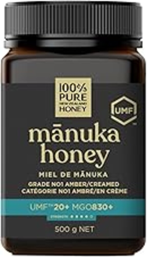 Manuka Honey UMF 20+ MGO 830+ 100% Pure New Zealand Raw, Unfiltered Certified Award Winning Silky Smooth Taste & Texture 17.6 Oz