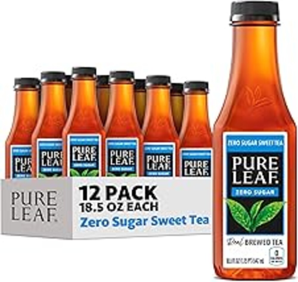 Pure Leaf Iced Tea, Zero Sugar Sweet Tea, 18.5 Fl Oz Bottles (Pack of 12)