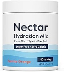 Nectar Sugar Free Electrolytes Powder - Organic Fruit No Sugar or Calories - Hydration Powder for Dehydration Relief and Rapid Rehydration - Keto and Paleo (Orange 40 Serving Tub)