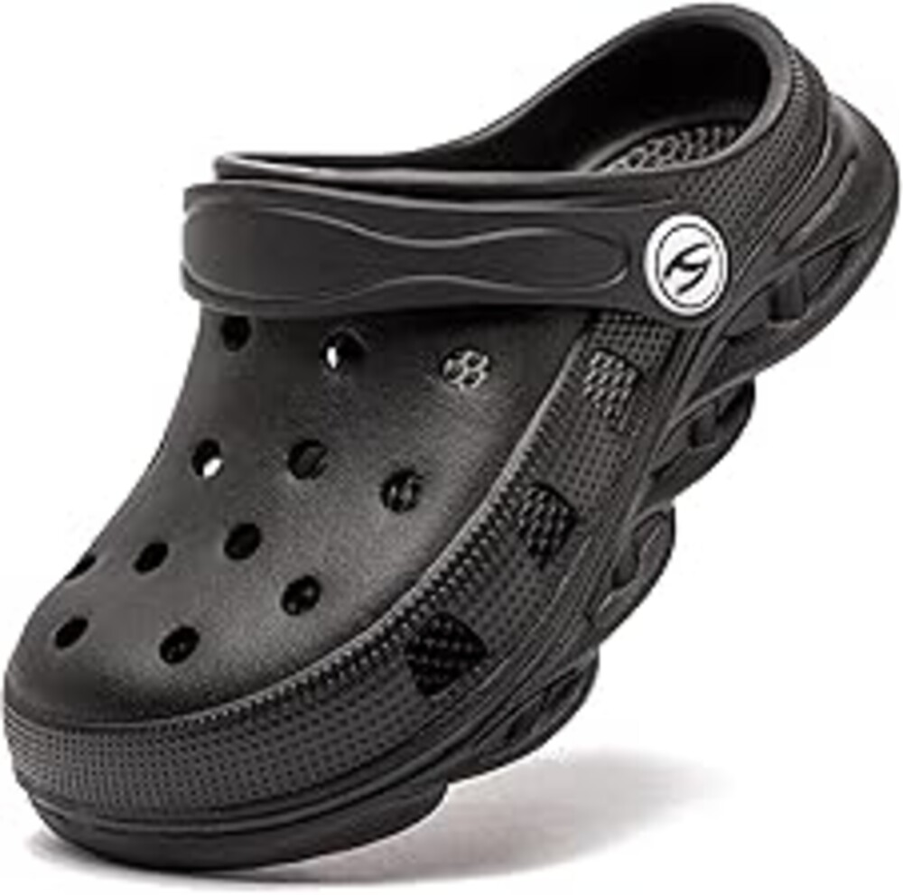 HOBIBEAR Boys and Girls Classic Graphic Garden Clogs Slip on Water Shoes(Toddler/Little Kids/Big Kids)