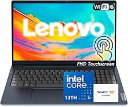 Lenovo Business Laptop, 15.6" FHD Touchscreen Display, Intel 13th 10-Core i5 CPU (Up to 4.6 GHz), 16GB RAM, 512GB SSD, Copilot AI Ready, Wi-Fi 6, Windows 11 with Microsoft 365 for The Web, WOWPC USB