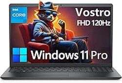 Dell 15 Laptop Computer for Business and Student, Intel Processor (Beat i5-1145G7), 16GB DDR4 RAM, 512GB PCIe SSD, Vostro 3530 15.6" 120Hz FHD, WiFi, Bluetooth, Type-C, HDMI, Webcam, Windows 11 Pro