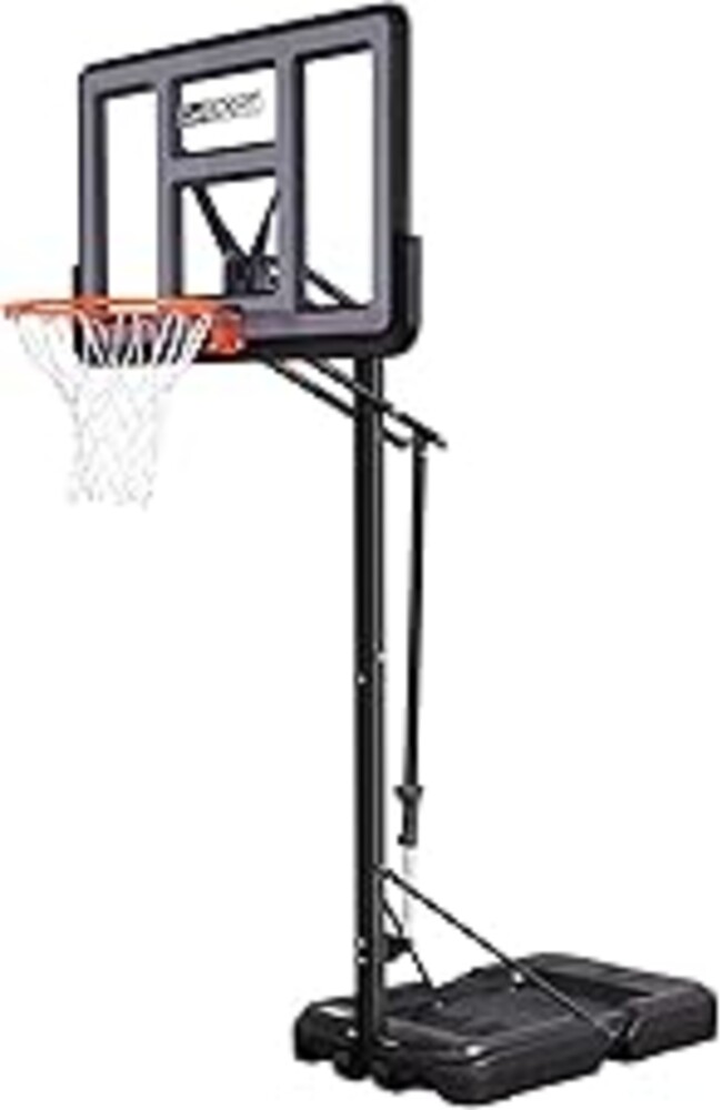 AWII SPORT Basketball Hoop Outdoor Protable 40/44/48 Inch Impact Backboard, 4.8-10FT Height Adjustable Basketball Hoop Goal System with Wheels for Adults
