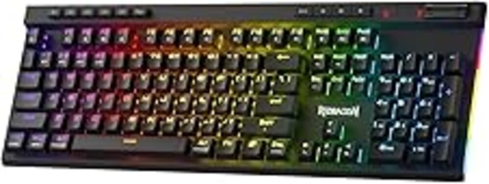 Redragon K580 PRO Wireless RGB Gaming Keyboard, 3-Modes 104 Keys Mechanical Keyboard w/Hot-Swap Socket, Dedicated Media Controls & Onboard Macro Recording, Linear Red Switch