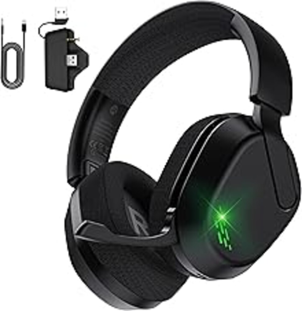 Gvyugke Wireless Gaming Headset for Xbox Series X/S, Xbox One, PS5, PC, Mac, Bluetooth 6.0 Gaming Headphones with Flip-to-Mute Noise-Canceling Mic, Foldable, 3D Surround Sound, 45H Battery - Black