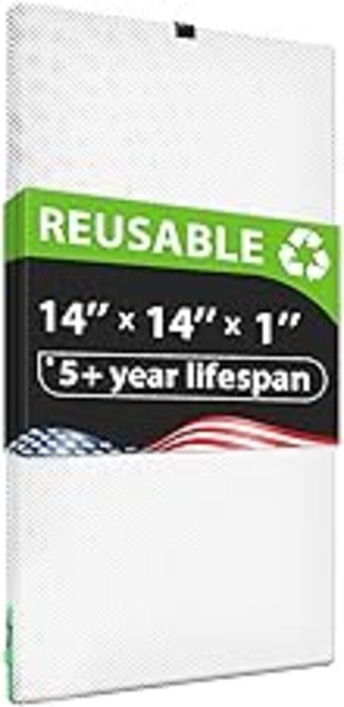 Reair 14x14x1 Air filter, Washable and Reusable Air Filter 14x14x1 for AC HVAC Furnace, MERV 8 Air Filters Machine Washable & Dryer Friendly, AC Furnace Air Filter