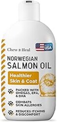 Salmon Oil for Dogs - Premium Fish Oil for Skin and Coat Health - Omega 3 Supplement - Supports Itchy Skin - 8 oz Liquid - Norwegian Dog Salmon Oil - Essential Dog Supplement