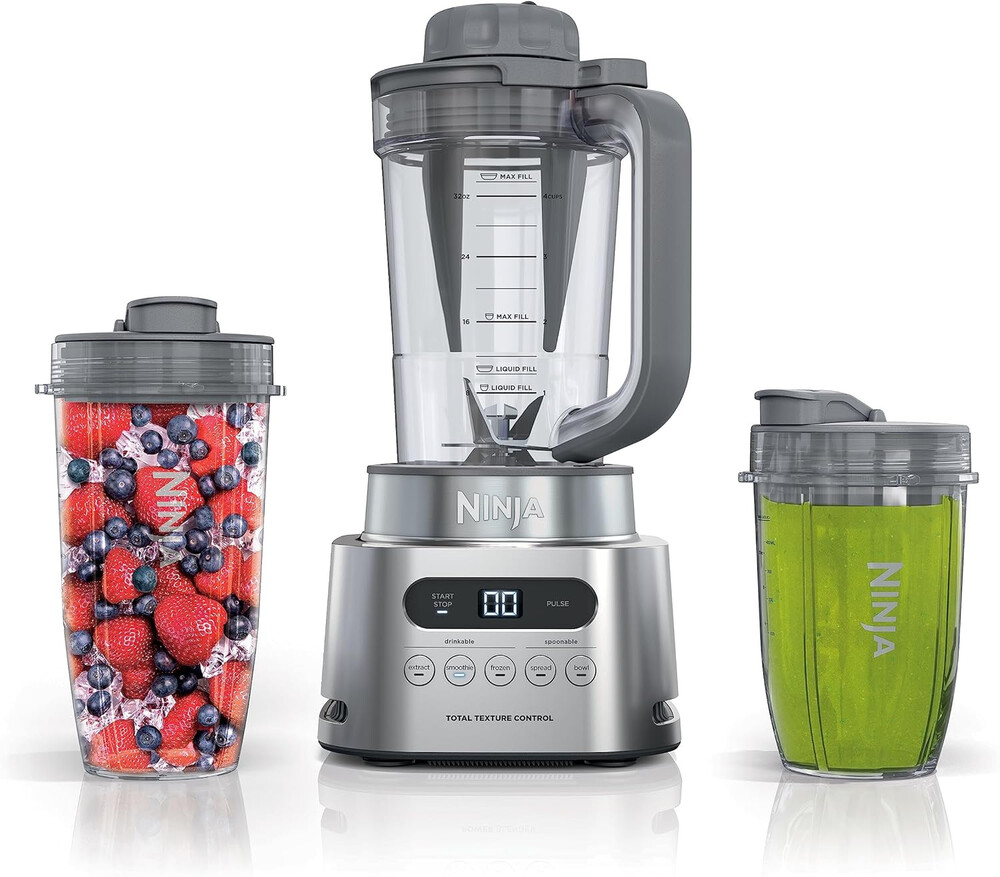 Ninja SS151 Twisti Blender DUO, High-Speed 1600 WP Smoothie Maker & Nutrient Ext