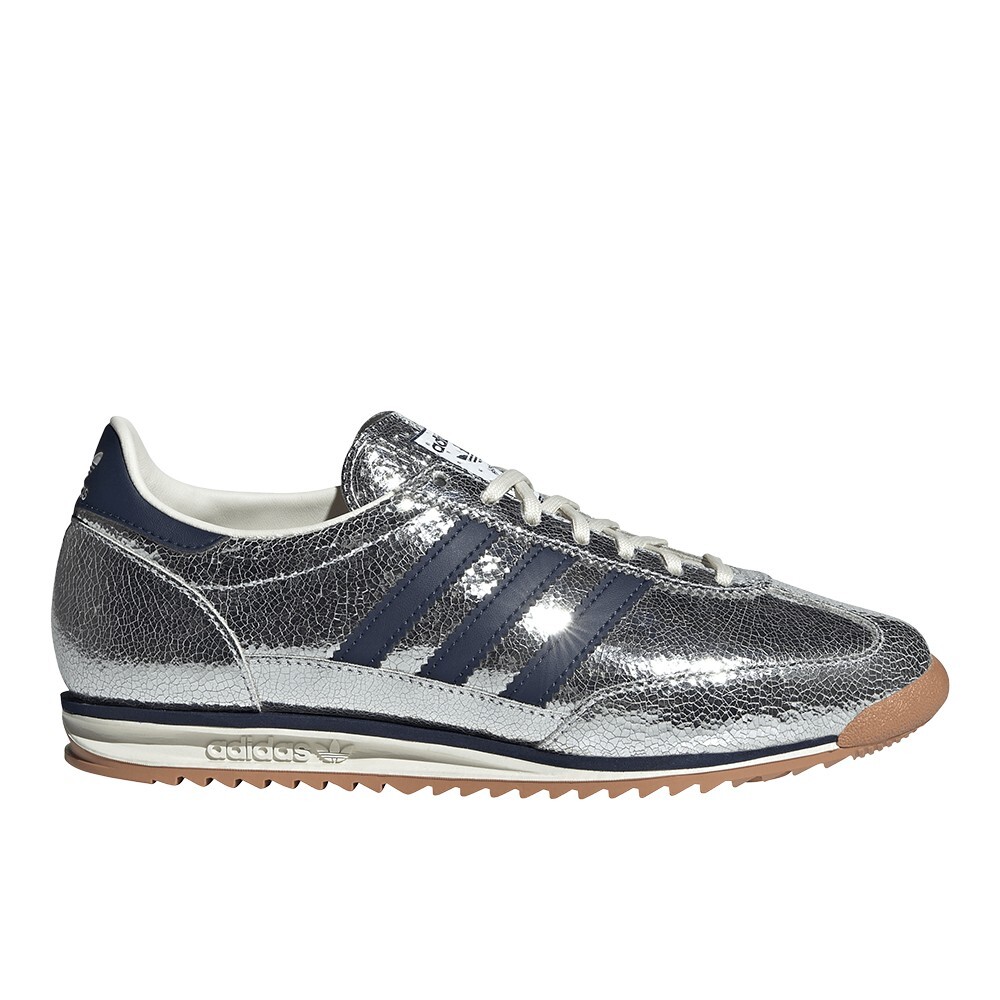 adidas Sl 72 Og Lace Up  Womens Silver Sneakers Casual Shoes JH8654