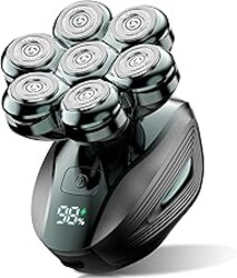 Cyruzi Head Shavers for Bald Men: 7D Floating Electric Razor with Magnetic Removable Head, IPX7 Waterproof Wet or Dry Shaver, LED Display & Type-C Fast Charging