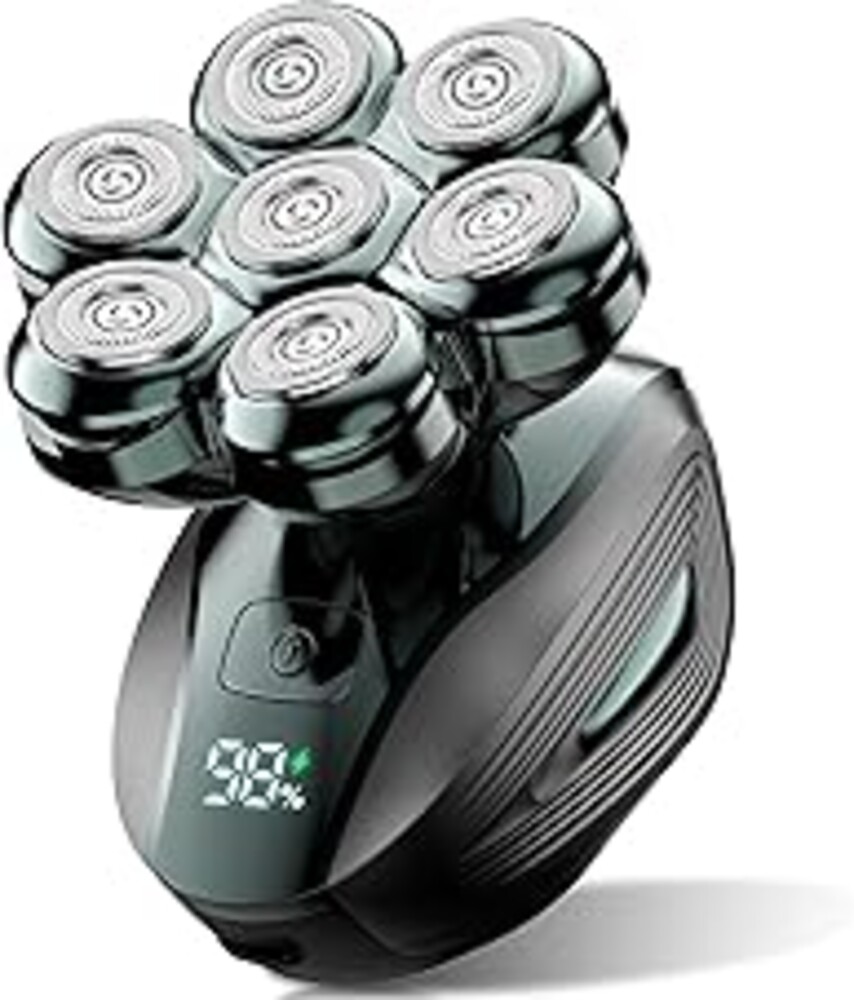 Cyruzi Head Shavers for Bald Men: 7D Floating Electric Razor with Magnetic Removable Head, IPX7 Waterproof Wet or Dry Shaver, LED Display & Type-C Fast Charging