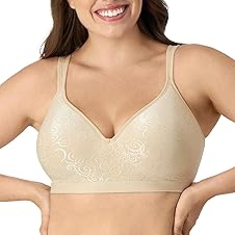 Bali Women's Wireless Bra DF3463, Comfort Revolution Full-Coverage Bras for Women, Moisture-Wicking, Wirefree