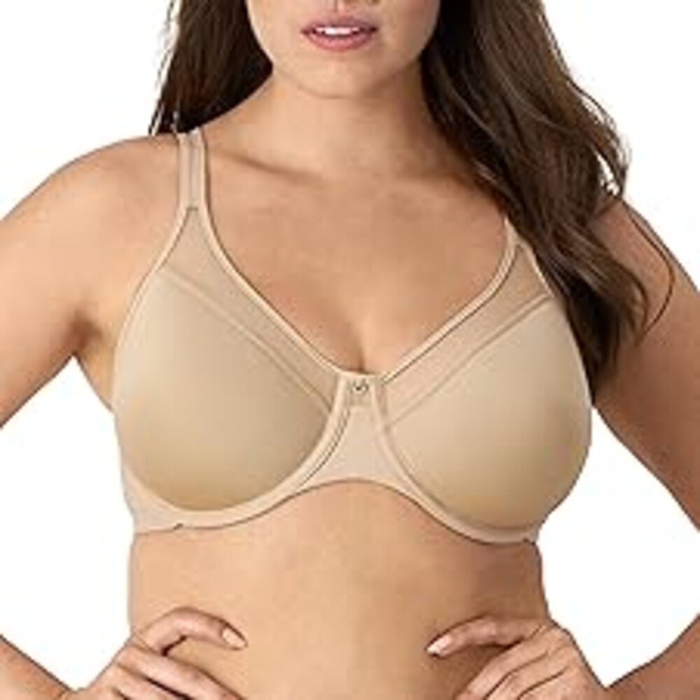 Bali Women's Seamless Underwire Bra, One Smooth U Smoothing Underwire Bras for Women, Convertible Straps, Ultra Light