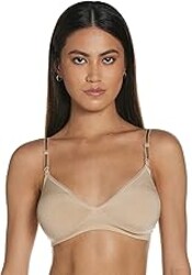 Hanes Women's Wireless T-Shirt Bra, Comfy Support Lightweight Lounge Bra, Convertible Straps