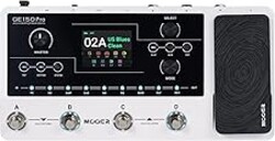 MOOER GE150 Pro Guitar Amp Modelling Multi Effects, Reverb, Delay, Looper Drum with 4 Footswiches, Expression Pedal, USB OTG Live Recording, MNRS GNR and GIR Loader