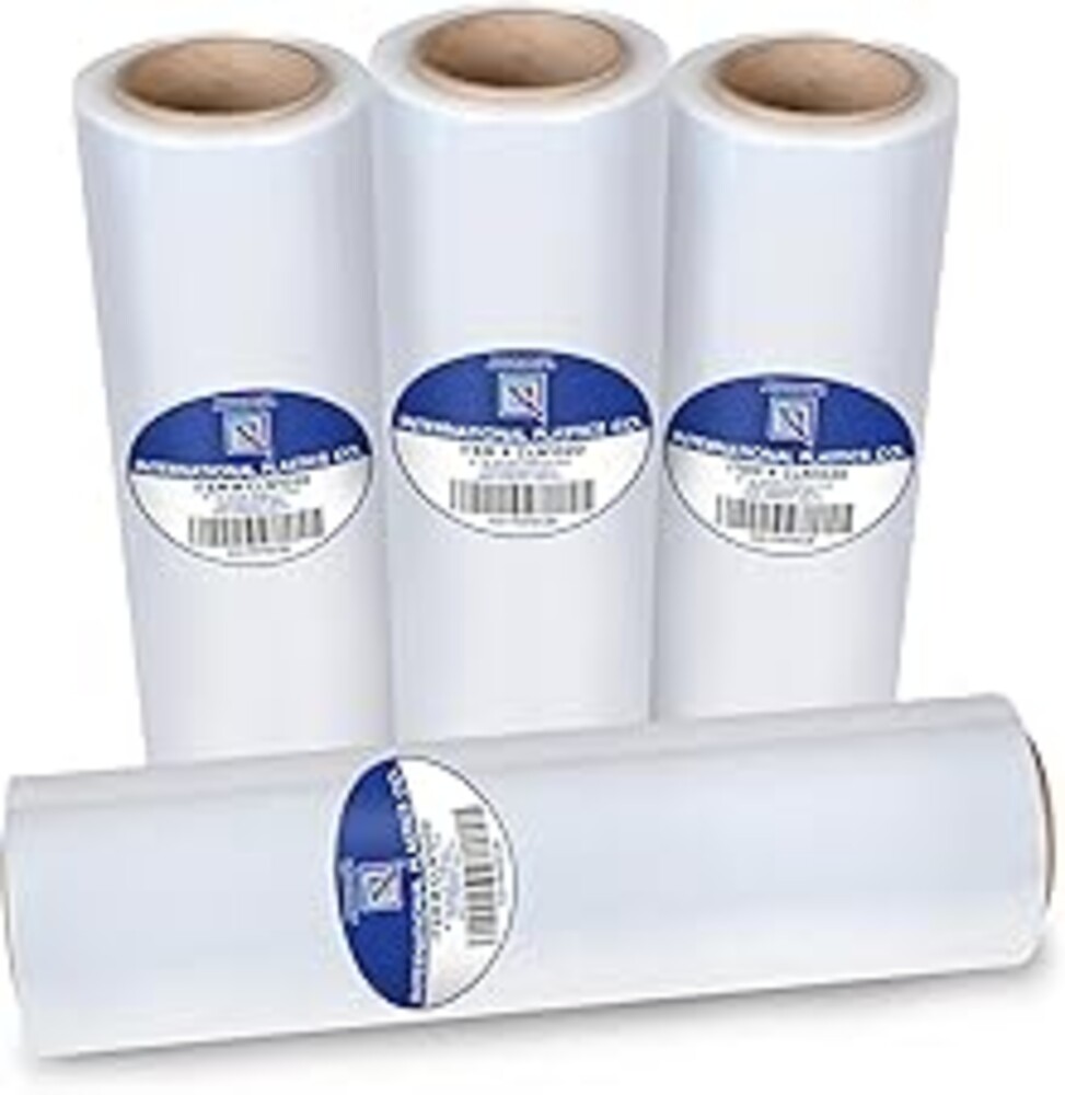 International Plastics Co. 4 Pack of 18" Plastic Stretch Film Wrap 1200 feet Each 500% Stretch Ability