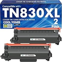 TN830XL TN830 TN 830XL 830 Toner for Brother Printer DCP-L2640DW HL-L2460DW Replacement for Brother TN830 XL/V/R 830 XL TN-830XL Cartridge MFC-L2820DW HL-L2405W HL-L2400D HL-L2480DW Black High Yield