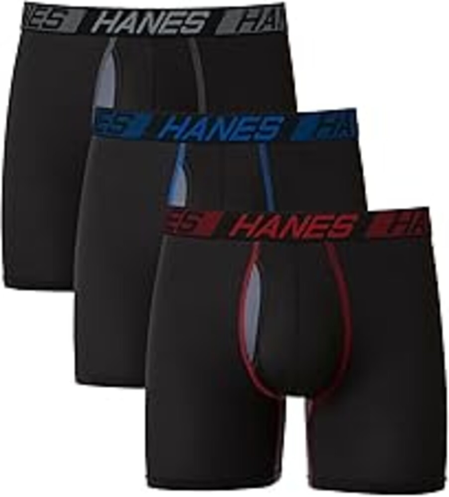 Hanes Men's Underwear Boxer Briefs Pack, 3-Pack, Total Support Pouch, Sexy Men's Underwear, Long or Short-Leg Boxer Briefs