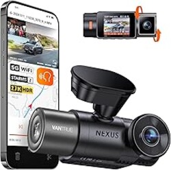 Vantrue N2X 2.7K Dash Cam Front and Inside, 5G WiFi Dual Dash Camera for Car with HDR IR Night Vision, STARVIS 2, GPS, 2.5K/60FPS, G-Sensor, 24/7 Parking Mode, Voice Control, Support 512GB Max