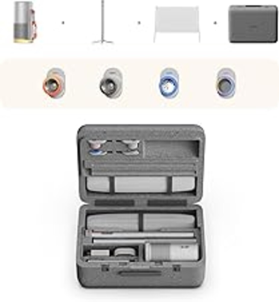 XGIMI MoGo 4 Laser Projector Collection, 550 ISO Lumens, Google TV , Official Netflix, 5h Battery Life – All-in-One Home & Outdoor Cinema Kit with PowerBase Stand, 70" Screen, 4 Filters& Carry Case