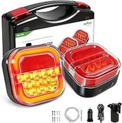 Agrieyes Halo Wireless Trailer Lights, 2 Mounting Options Magnetic Trailer Light for Towing, Portable LED Tow Lights Kit for Trucks, Boat, RV