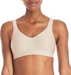 Hanes Women's Wireless Bra, Smooth Comfort Full-Coverage T-Shirt Bra for Women, Single Or 2-Pack