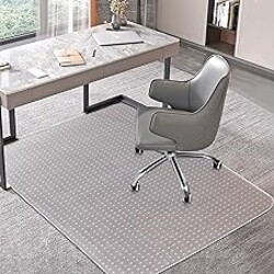 Office Chair Mat for Carpets, Clear Computer Desk Chair Mat for Low Carpeted Floors, Thick and Sturdy Carpet Protector, Easy Glide and Flat Without Curling(30'' x 48'' Rectangle)