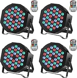 Rechargeable Par Can Lights U`King Wireless LED Uplights Battery Powered Uplighting RGB 36W Stage Lighting for Events DJ Disco Wedding Party - 4 Pack