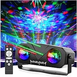 Disco Ball Light,Party Disco Strobe Ocean Star Projector Dj Dance Light Sound Activated with Remote Control Stage Rave for Parties Bar Birthday Wedding KTV Christmas Halloween Dancing Décor