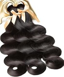 MLIP Raw Indian Human Hair Body Wave 3 Bundles, 3X Longer Lifespan, 100% Unprocessed Raw Hair, No Tangle & Shedding, Silky Soft After Multiple Washes, Natural Color 16 18 20 Inches