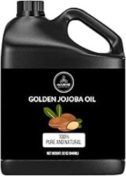 Naturevibe Botanicals Golden Jojoba Oil 32 oz – 100% Pure, Cold-Pressed Moisturizer for Skin & Hair | Antioxidant-Rich, Non-Greasy, Carrier Oil & Daily Hydration