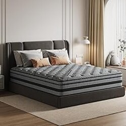 Gunugu Queen Mattress,12 Inch Queen Size Mattress in a Box,Memory Foam Hybrid Queen Mattresses with Individual Pocket Springfor Motion Isolation&Silent Sleep,Lumbar Support&Pressure Relief,Medium Firm