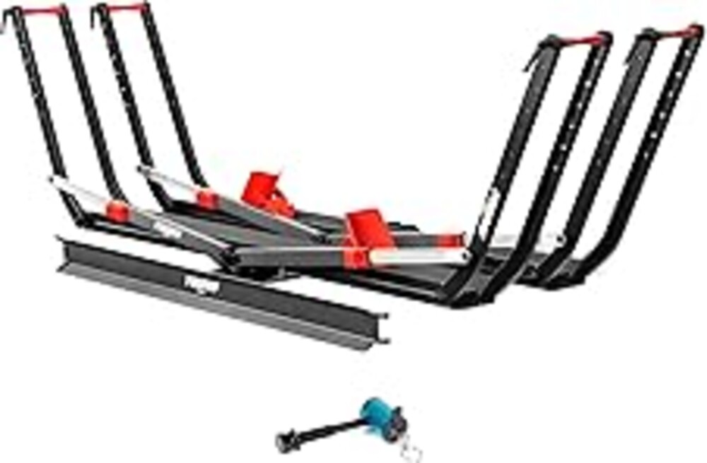 Young Electric Bike Rack Hitch Mount - Heavy Duty Bike Racks with Ramp, 2 Ebike Rack for Hitch Fits Fat Tire up to 5", Foldable Ebike Carrier for for Car SUV Truck RV 2" Receiver, Quick Install