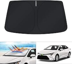 KUST Custom Fit Windshield Sun Shade for 2020-2024 2025 2026 Toyota Corolla (Not for Corolla Cross) Accessories Sunshade Sun Visor Protector Foldable Blocks UV Rays Keep Cooler
