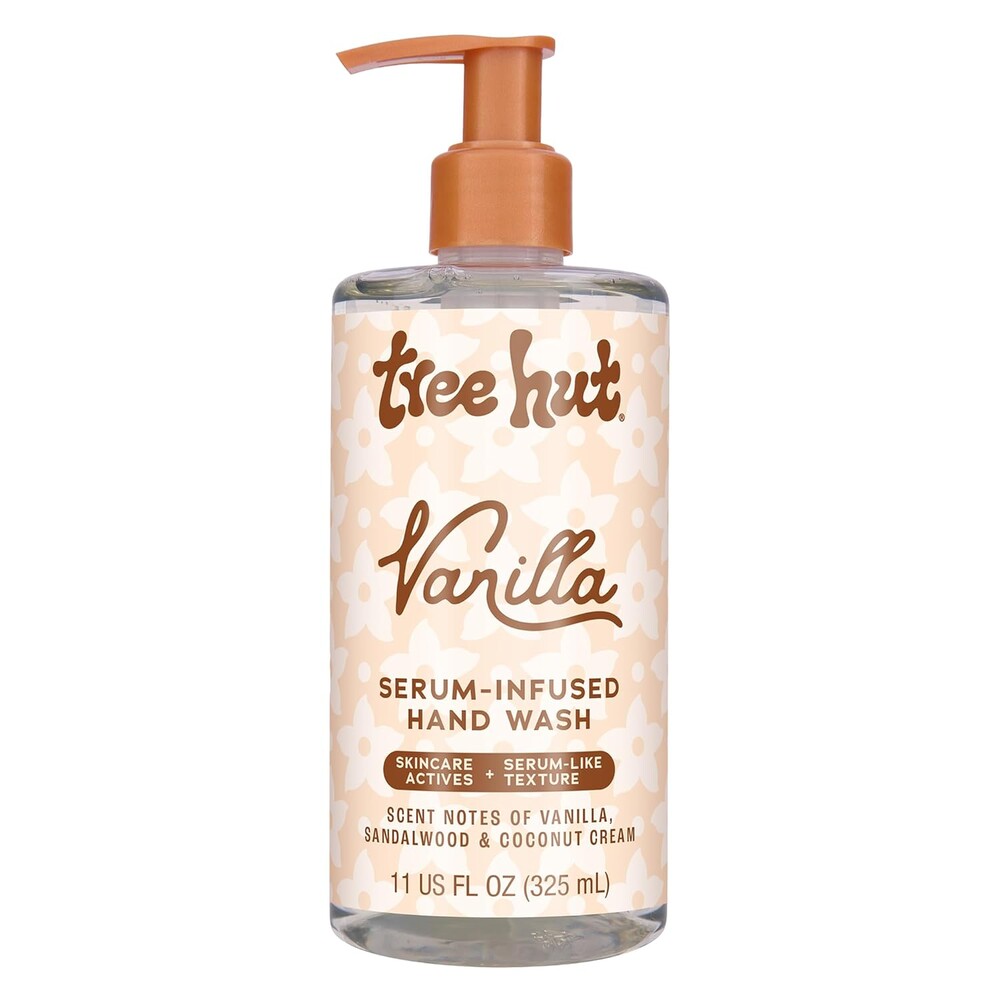 Tree Hut Vanilla Serum Infused Hand Wash, Nourish & Hydrate Hands, Strengthening Skin Care, Long-Lasting Scent, Cleanse & Lock in Moisture, Cermamides, 11 fl oz