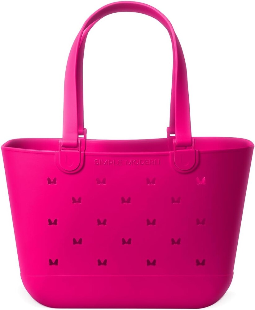 Simple Modern Disney Large Beach Bag | Waterproof Getaway Rubber Tote with Zipper Pocket for Travel, Pool, Boat, Groceries, Sports | Minnie Mouse Ears