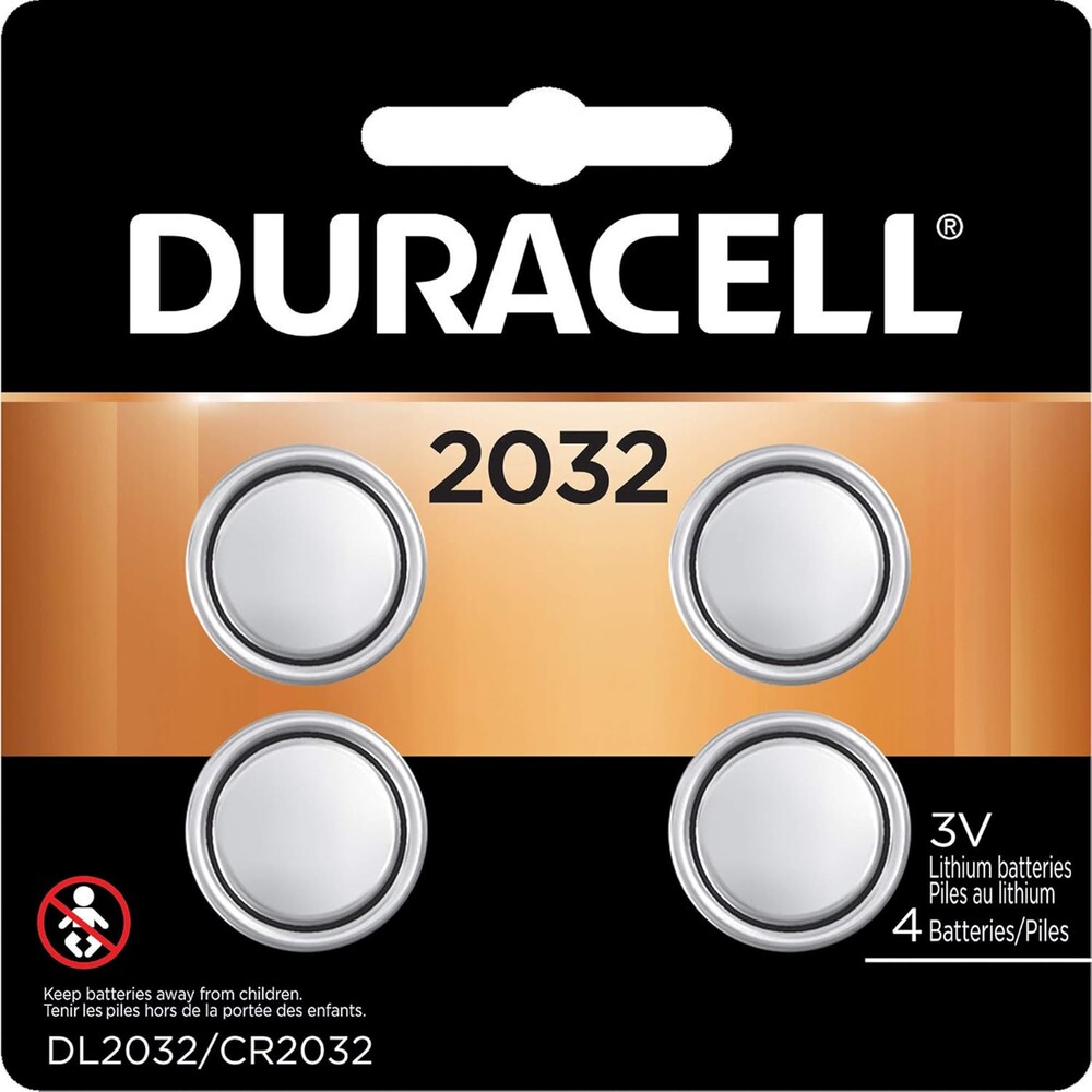 Duracell 2032 3V Lithium Battery, Black