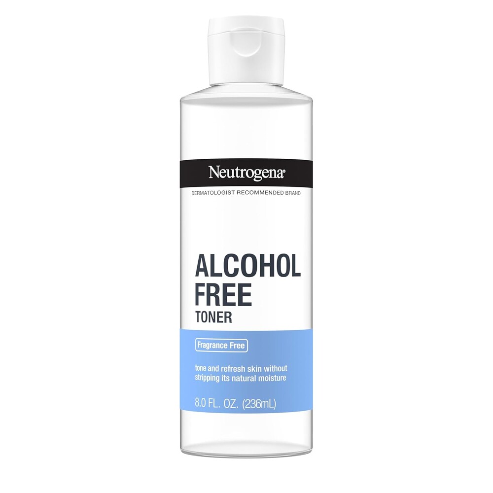 Neutrogena Alcohol-Free Gentle Daily Facial Toner, Fragrance-Free to Tone & Refresh Skin, Gently Removes Impurities & Reconditions Skin, Hypoallergenic, 8 fl. oz