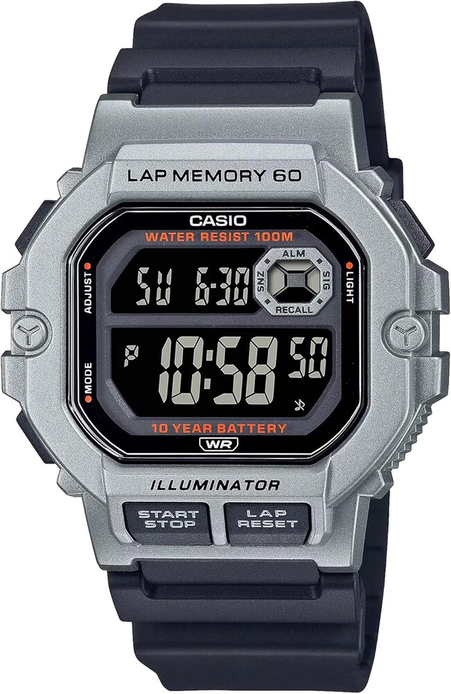 Casio WS1300H Series | Digital Watch | 100 Meter Water Resistance | LED Backlight | 1/100 SEC Stopwatch | Tide Graph | Coundtown Timer | LED Light | Multi Function Alarms | 10 Year Battery