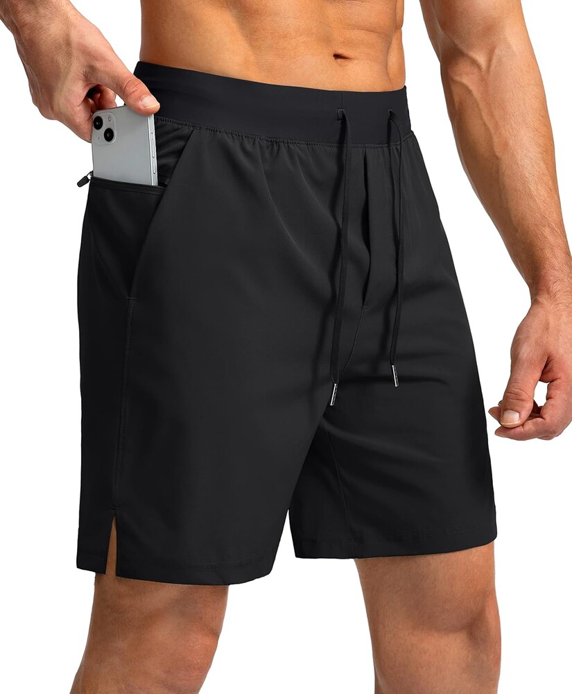 Soothfeel Men's Running Shorts with Zipper Pockets 9"/ 7"/ 5" Lightweight Basketball Gym Workout Athletic Shorts