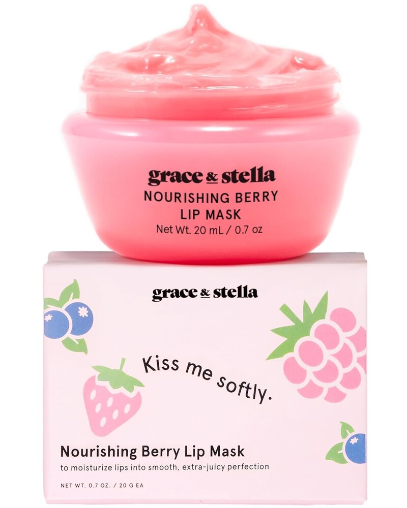 grace & stella Award Winning Lip Butter - Hydrating Lip Balm - Nourishing Lip Mask (1-pack) Travel Essentials, Travel Size Toiletries, Birthday Gifts for Women & Teens - Overnight Lip Repair - Vegan