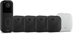 All-new Blink Video Doorbell + Outdoor 4 XR – Wireless smart security cameras, two-year battery life, go up to 400 feet from your home with extended range. Sync Module XR included.